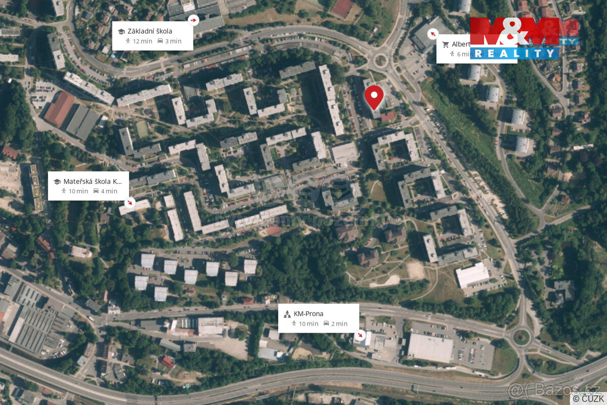 Pronájem bytu 2+kk v Liberci, ul. Pazderkova - 9