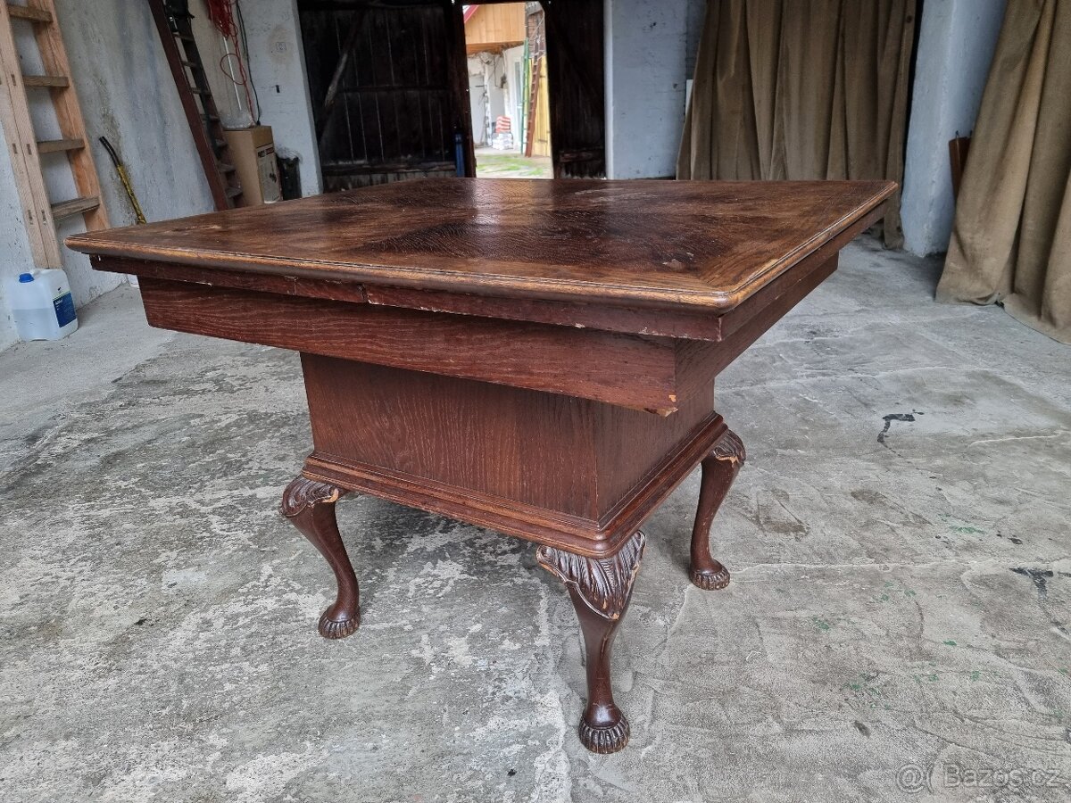 Starožitný barokní jídelní stůl - 9