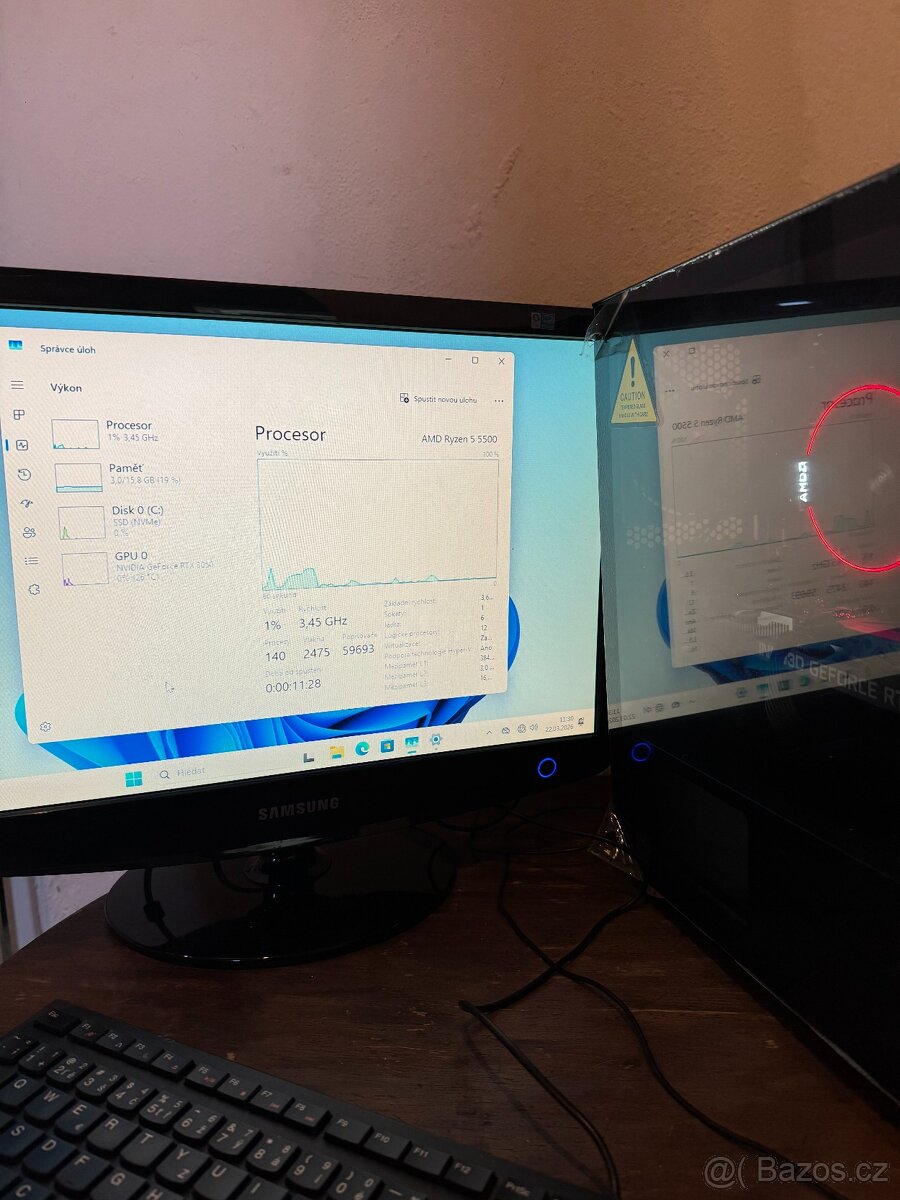 Herní PC | RTX 3050 8GB | Ryzen 5500 | 500GB M.2 SSD - 9