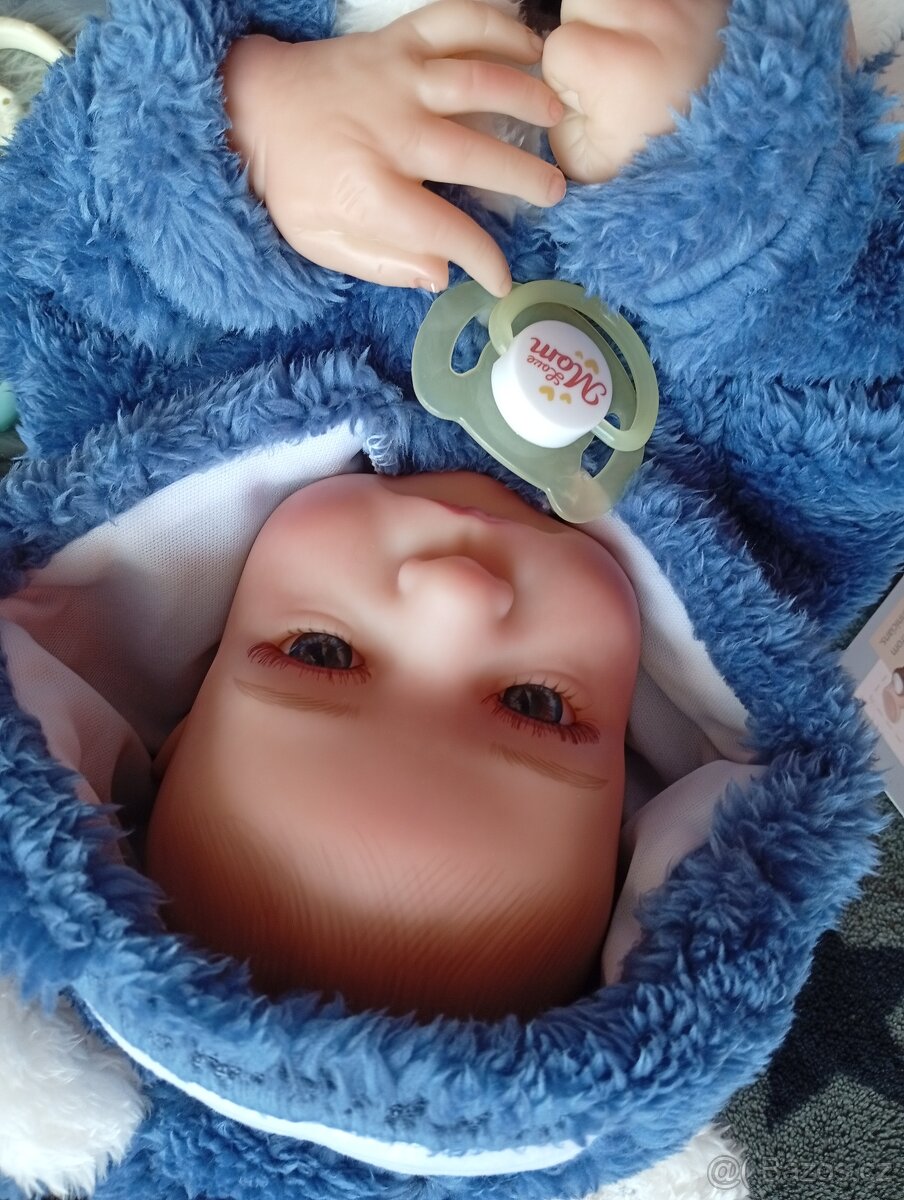 Realistická Reborn panenka Leví modrý medvidek - 9