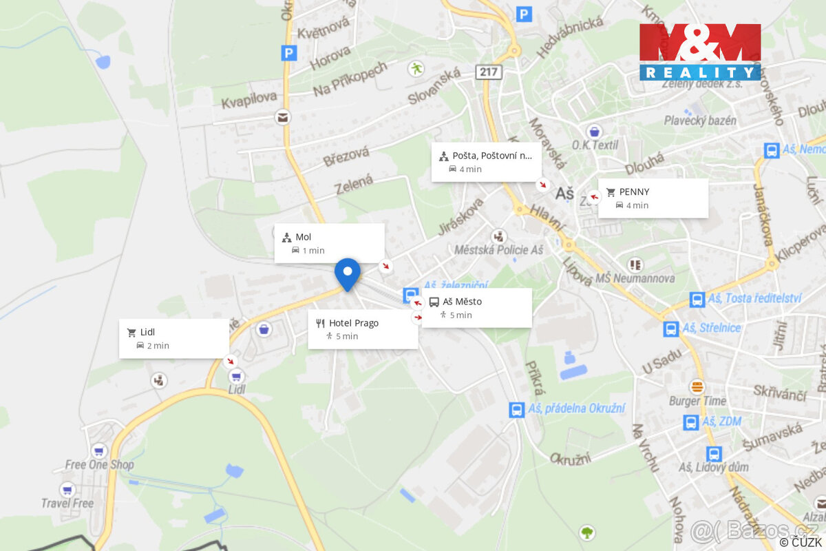 Prodej obchod a služby, 121 m², Aš, ul. Jateční - 9