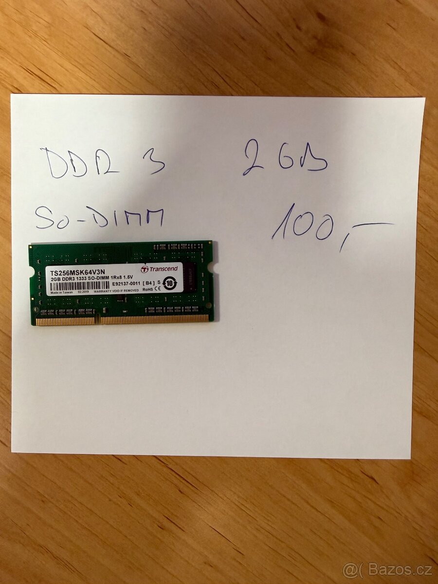 DDR, DDR2, DDR3, DDR4 paměti. SO-DIMM - 9