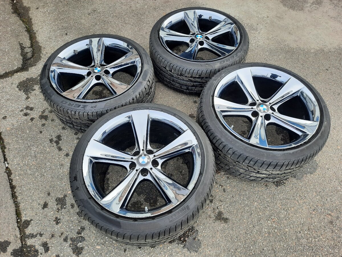BMW X5, X6 Originál 21" sada style 128 Chromy - 9