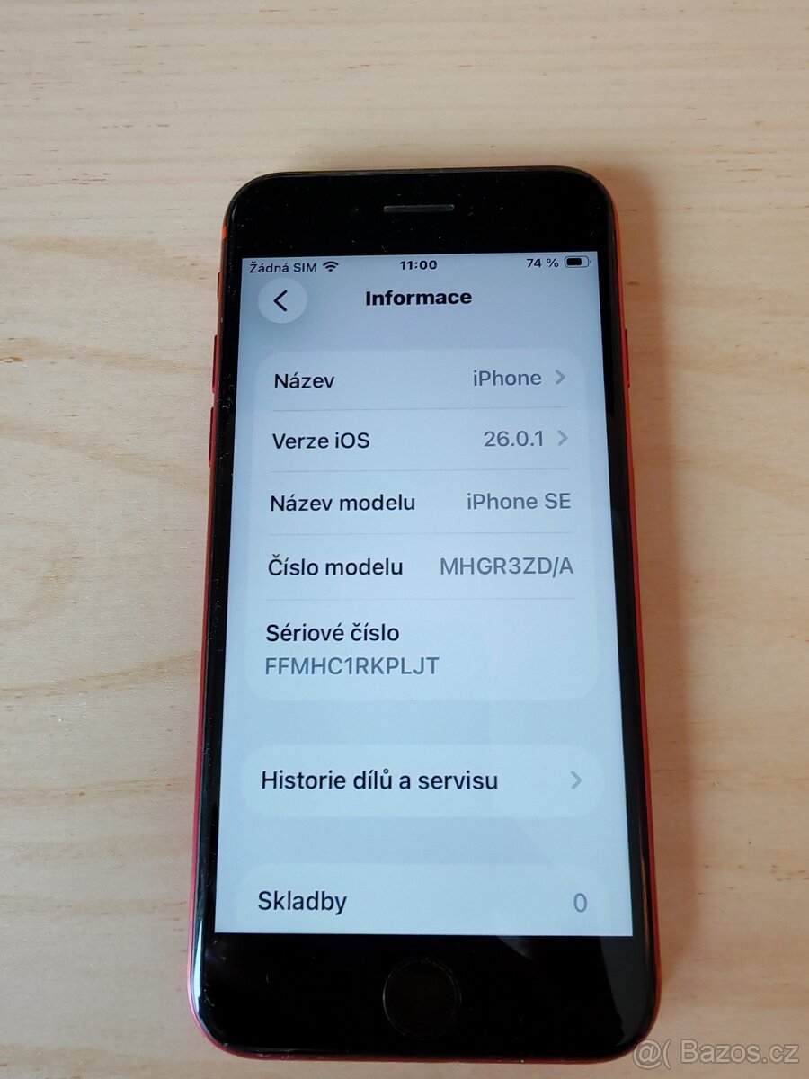 iPhone SE 2020 64GB, iOS: 26.1,plně funkční, aku 80% - 9