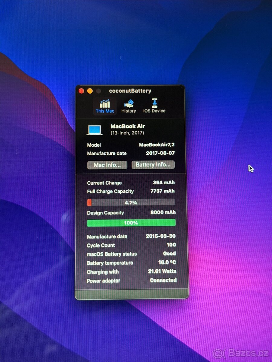 13” MacBook Air 2017 128GB - 9