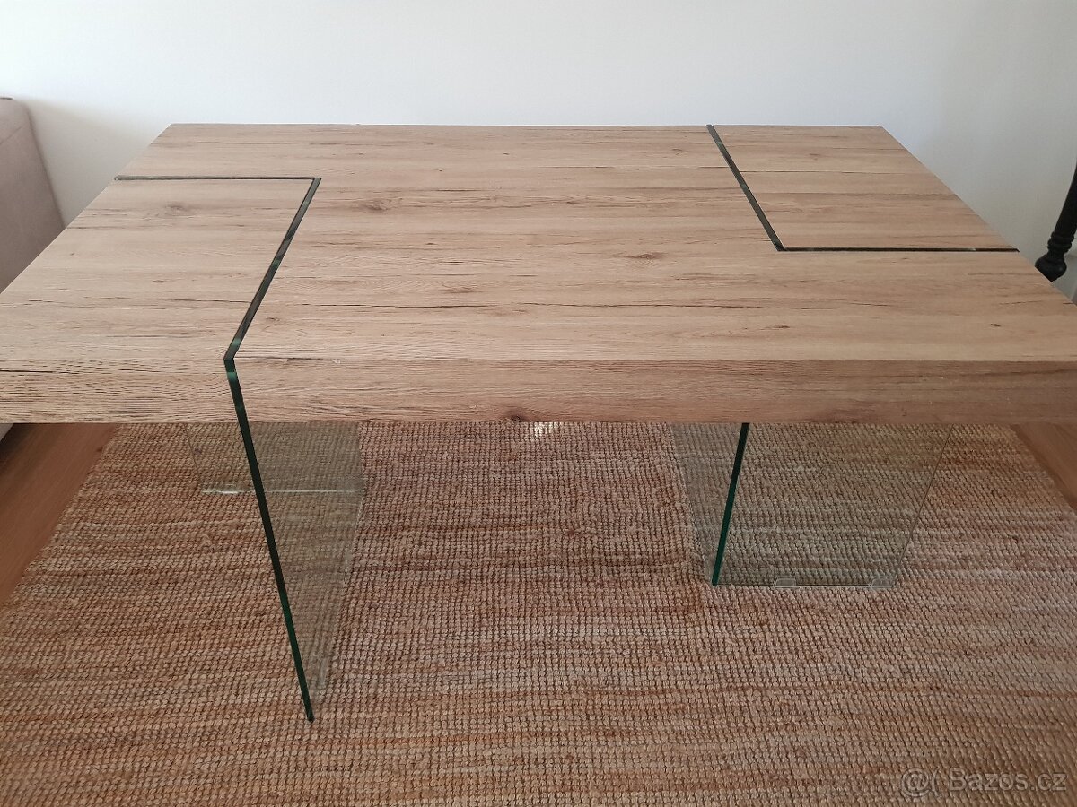 Jídelní stůl skleněny plus mdf - 9