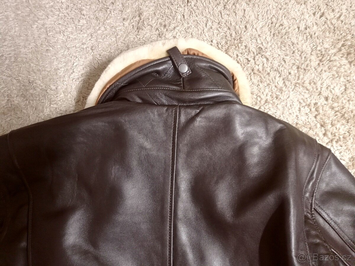 NOVÁ letecká kožená bunda G-1 - XL - 9