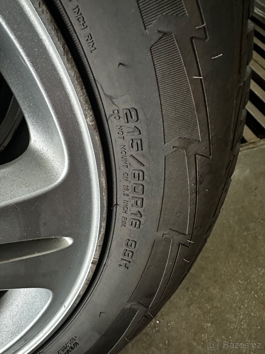 5x108 R16 6,5J ET50 + 215/60 R16 Dunlop zimné - 9