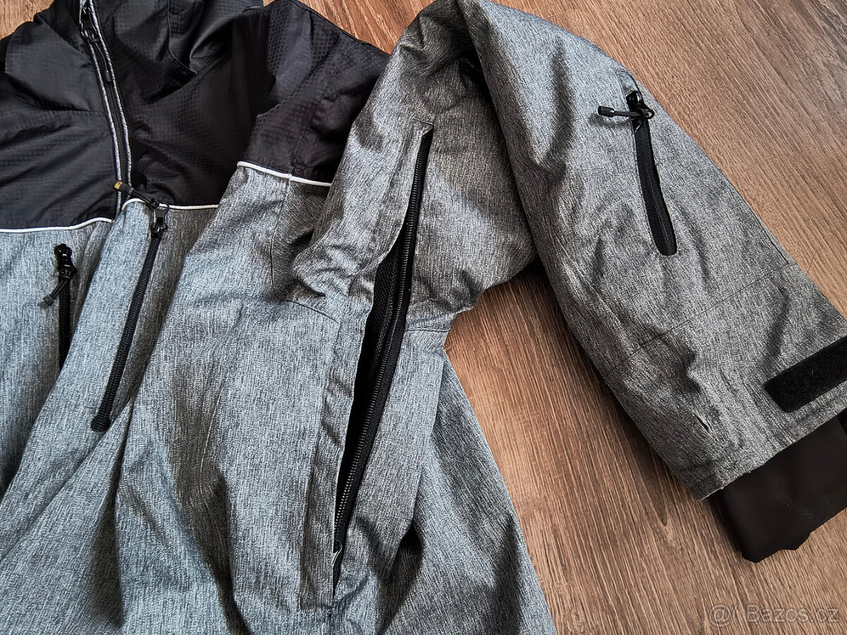 Pánská zimní lyžařská bunda F&F šedá černá vel.L - 9