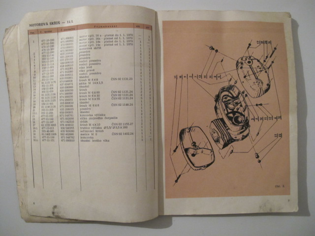 ČZ Sport 125,175 Seznam náhradních dílu - 9