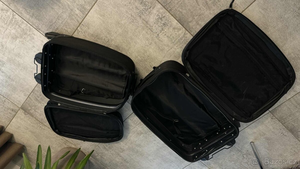 2x cestovní kufr, plátěný, vystužený. - 9