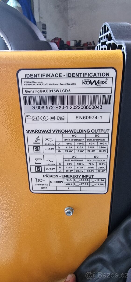 Svářečka KOWAX GeniTig 315W LCD 5s AC/DC+vozik+chlazení - 9