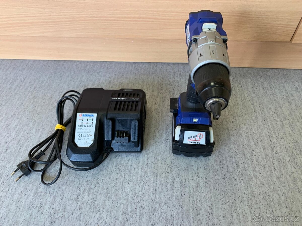 Aku Berner BACHDD-2 BL 18V +bat. 5.0 Ah+ nabíječka - 9