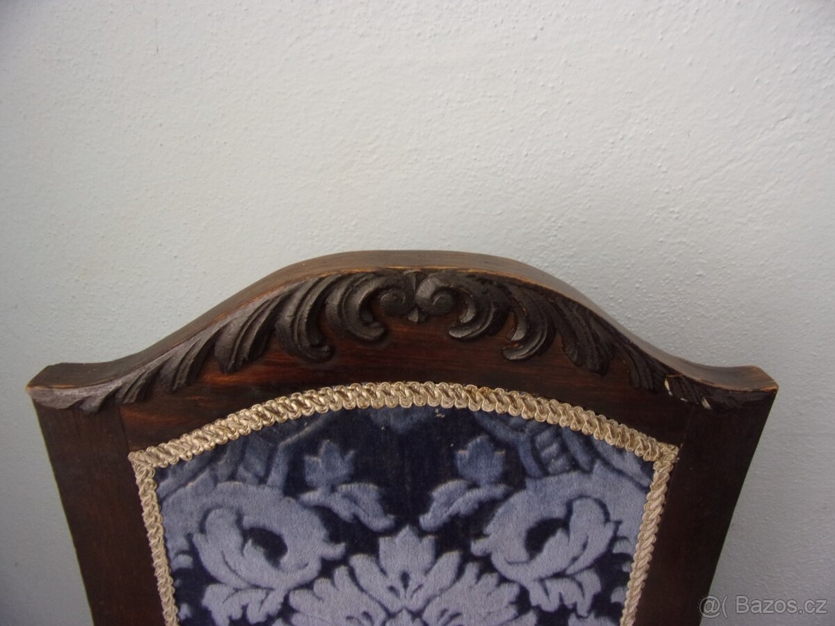 Starý retro nábytek, dřevěné židle, 1. republika, 3+1ks - 9