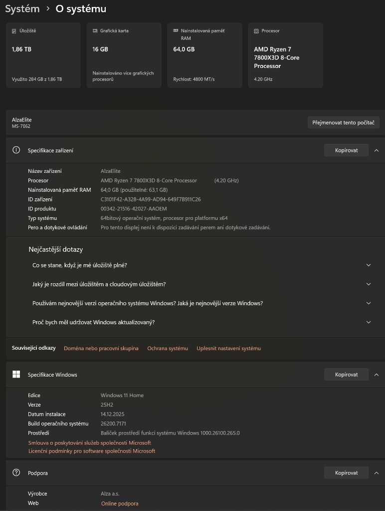 Alza GameBox: Ryzen 7800X3D, RTX 5070 Ti, 64GB RAM - 9