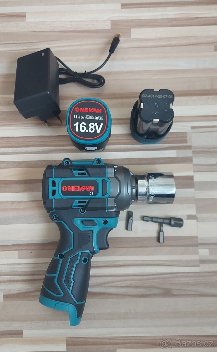 Aku MINI Rázový utahovák-vrtačka,2xAku+nabíječka,NEW. - 9