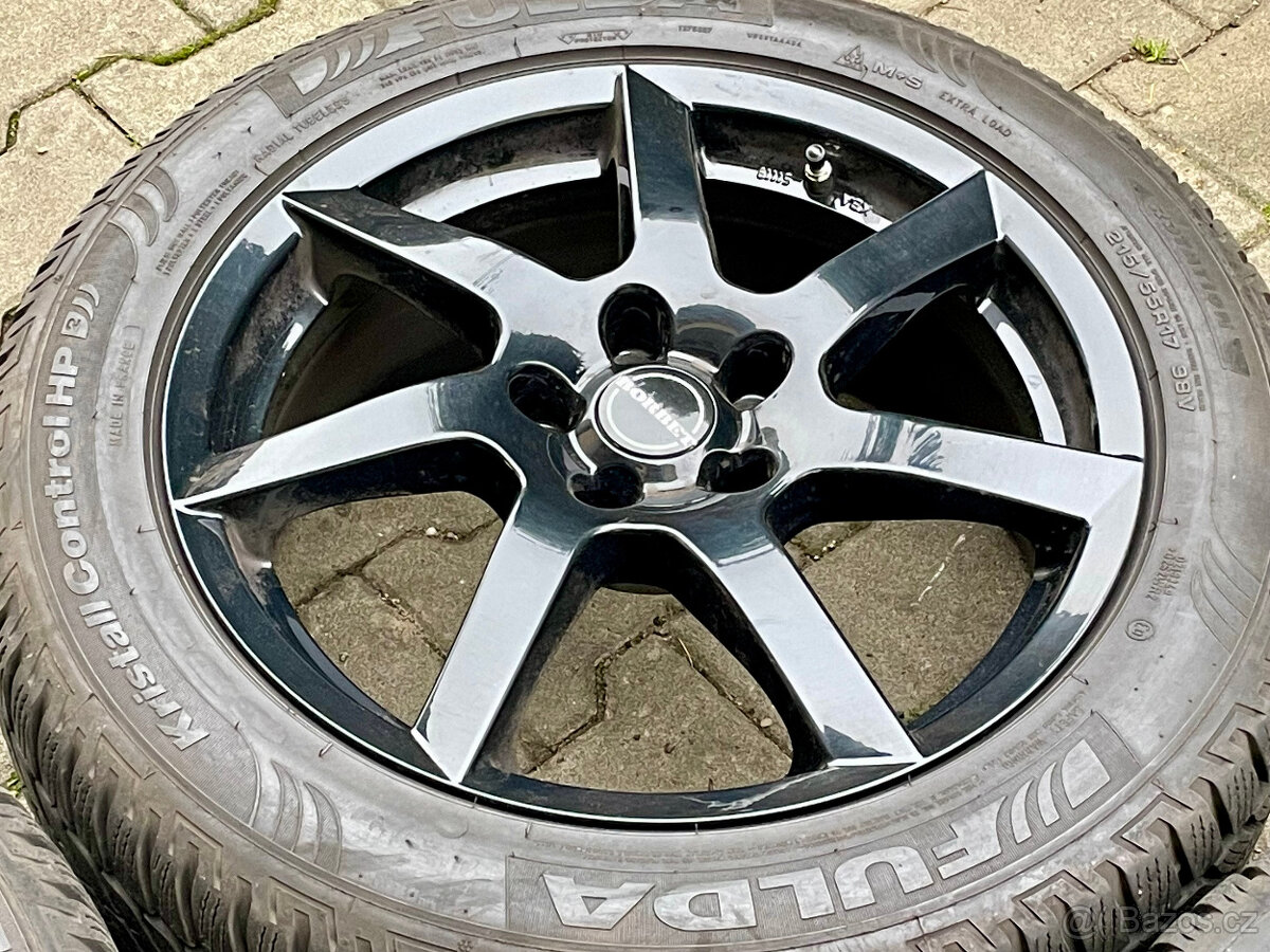 Alu kola 5x114,3 zn.BORBET 215/55 R17 zimní sada - 9