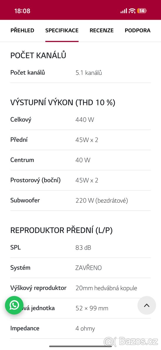Sound Bar LG 5.1 - 9