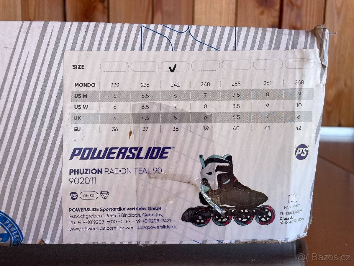 Kolečkové brusle Powerslide Radon Teal 90 Trinity - 9