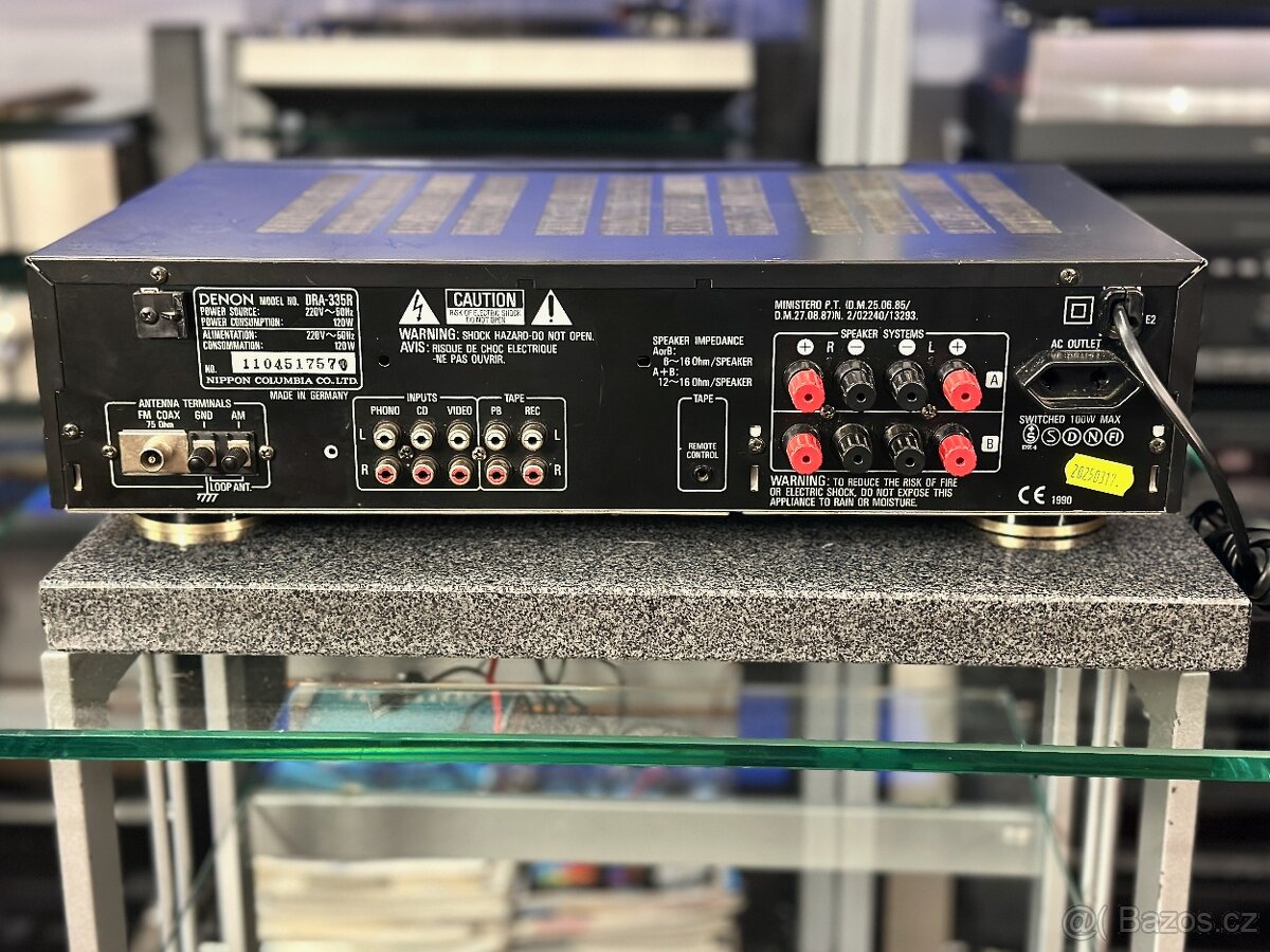 DENON DRA-335R (r.1990) variable loudness, phono, po servisu - 9