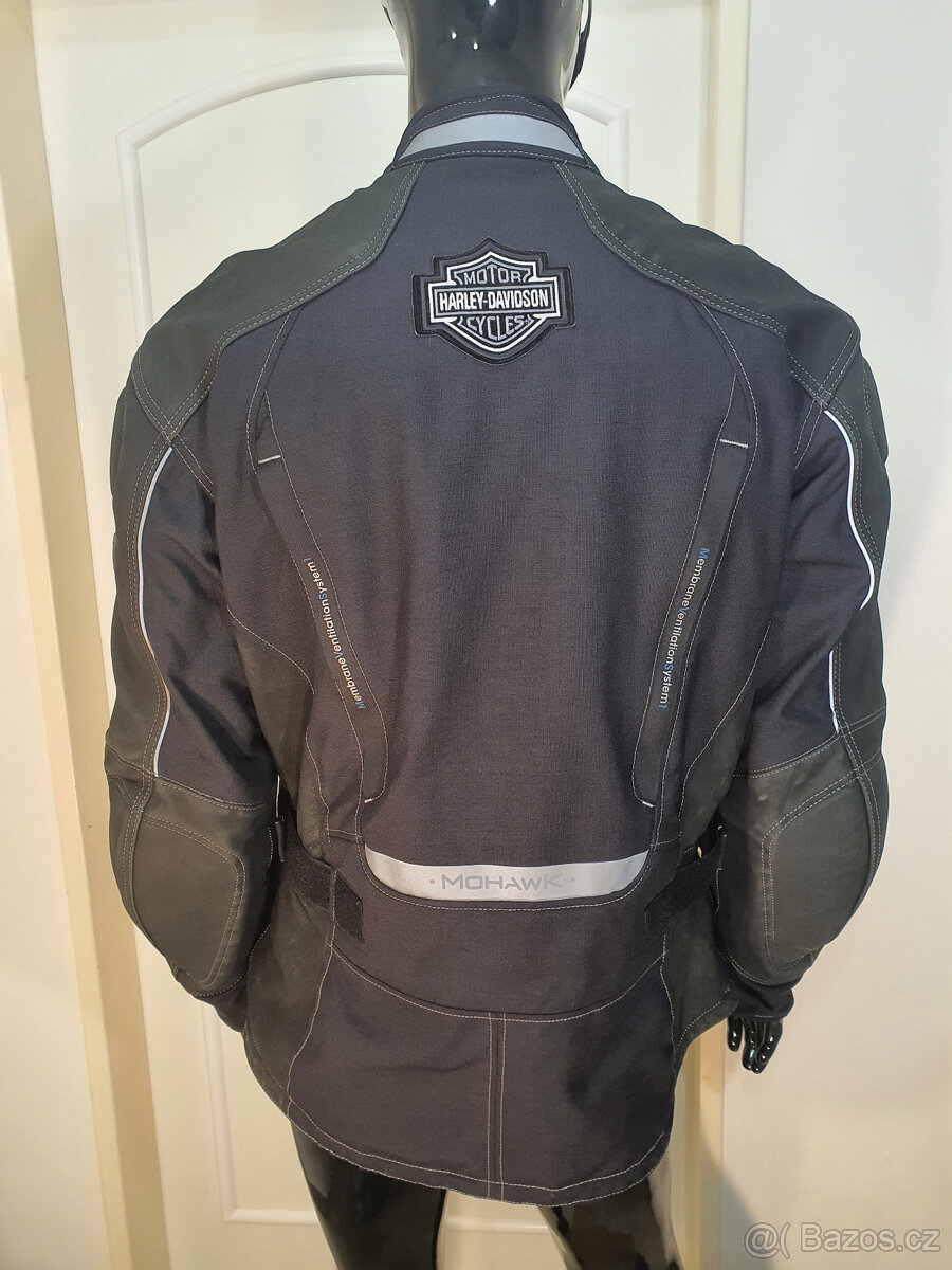 Mohawk MVS-1 Kůže Textil bunda na moto Harley XL - 9