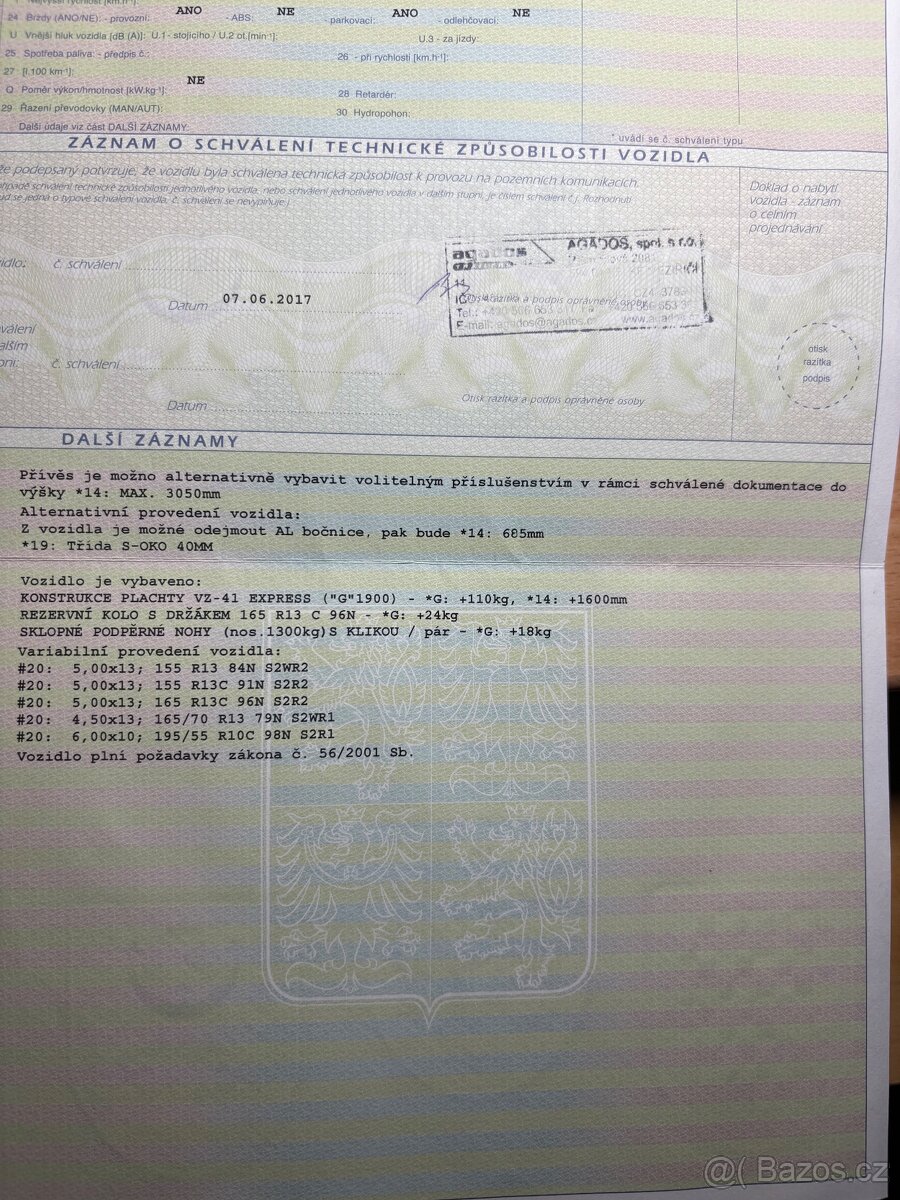 Přívesný vozík brzdený - 9