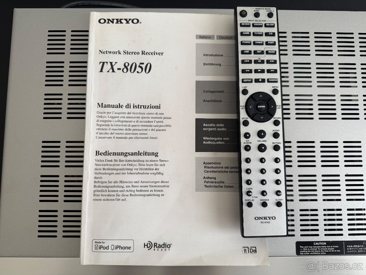 Stereo Receiver Zesilovač ONKYO TX-8050 DLNA USB dálkové ovl - 9