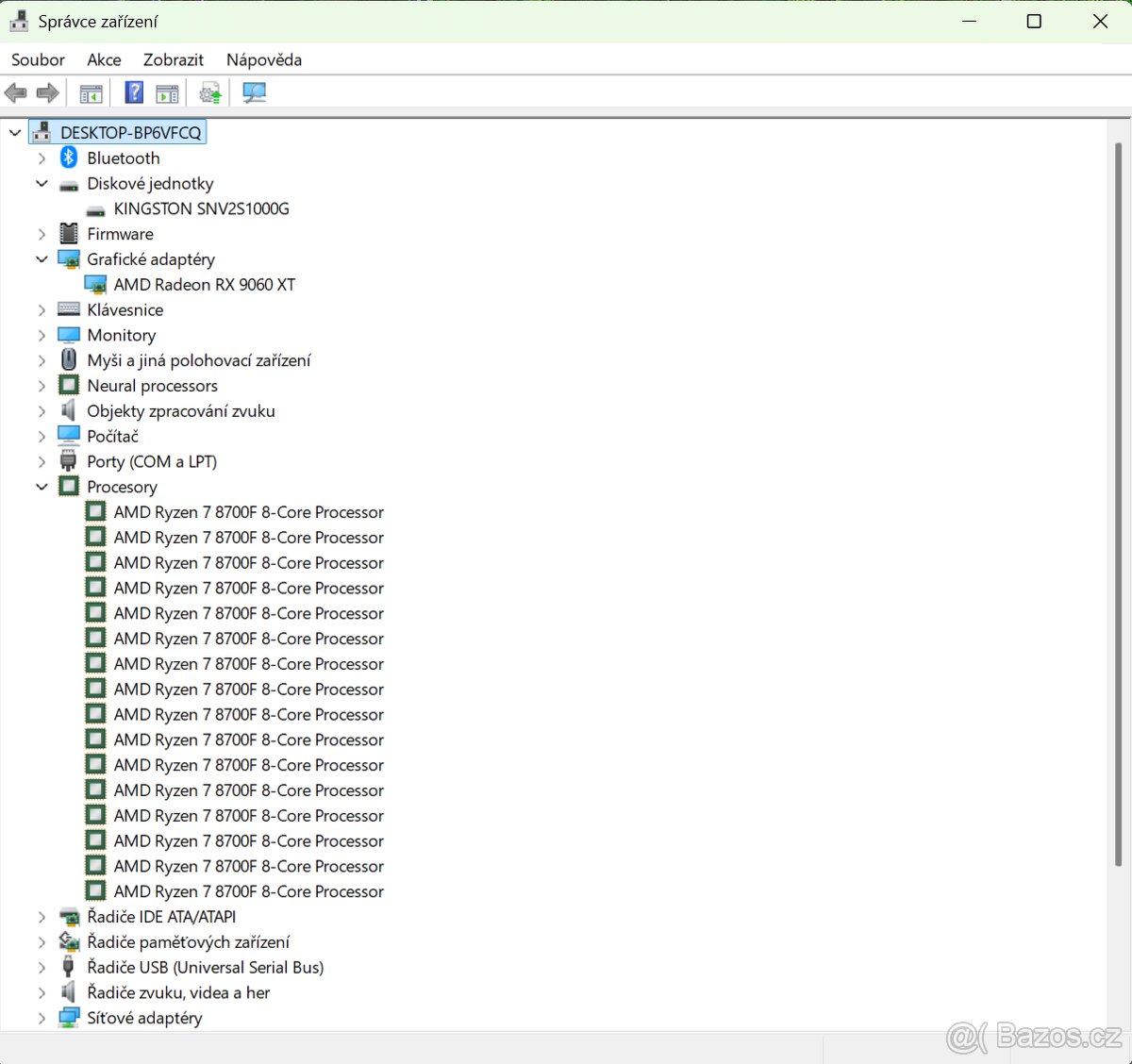 Herní PC RYZEN 7 8700,RX 9060XT 16GB,32GB DDR5,WIFI - 9