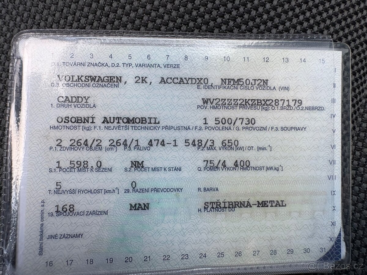 Caddy 1.6 76kw 2011 - 9