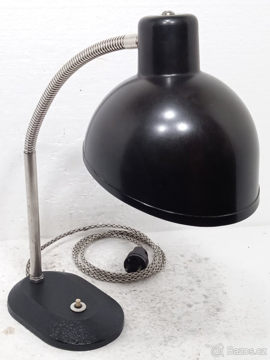 Retro bakelitová stolní lampa s husím krkem - 9