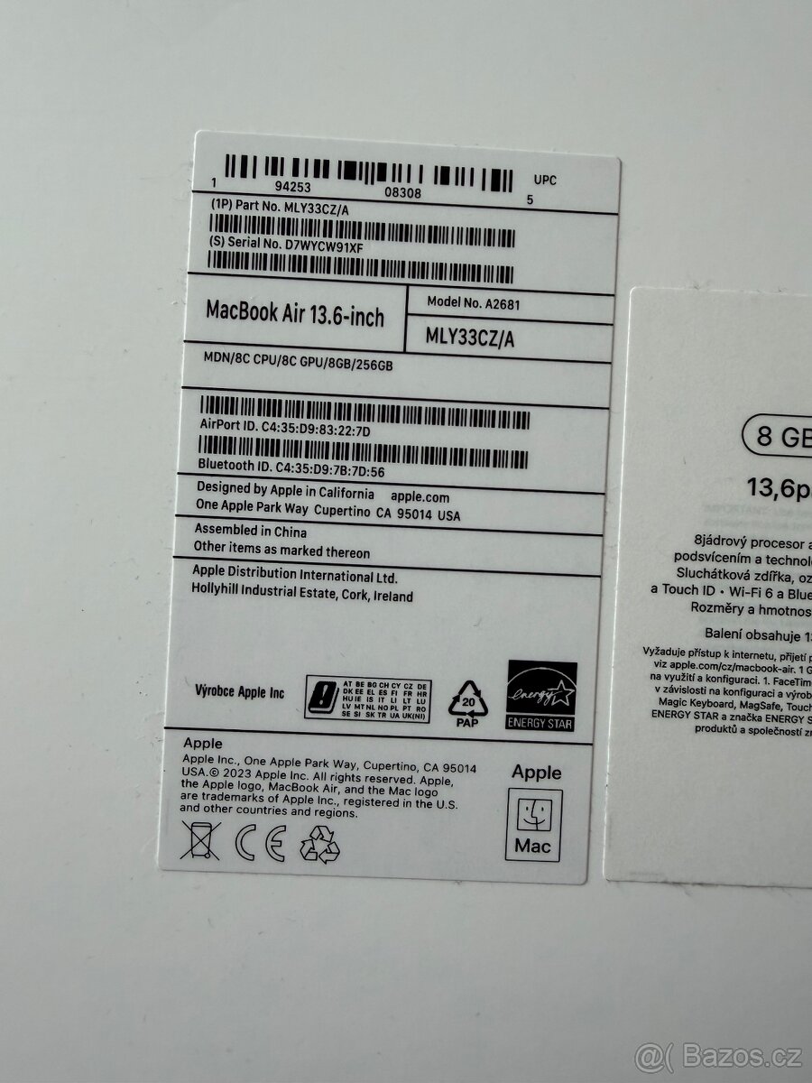 MacBook Air 13" M2, 256gb v TOP stavu - 9