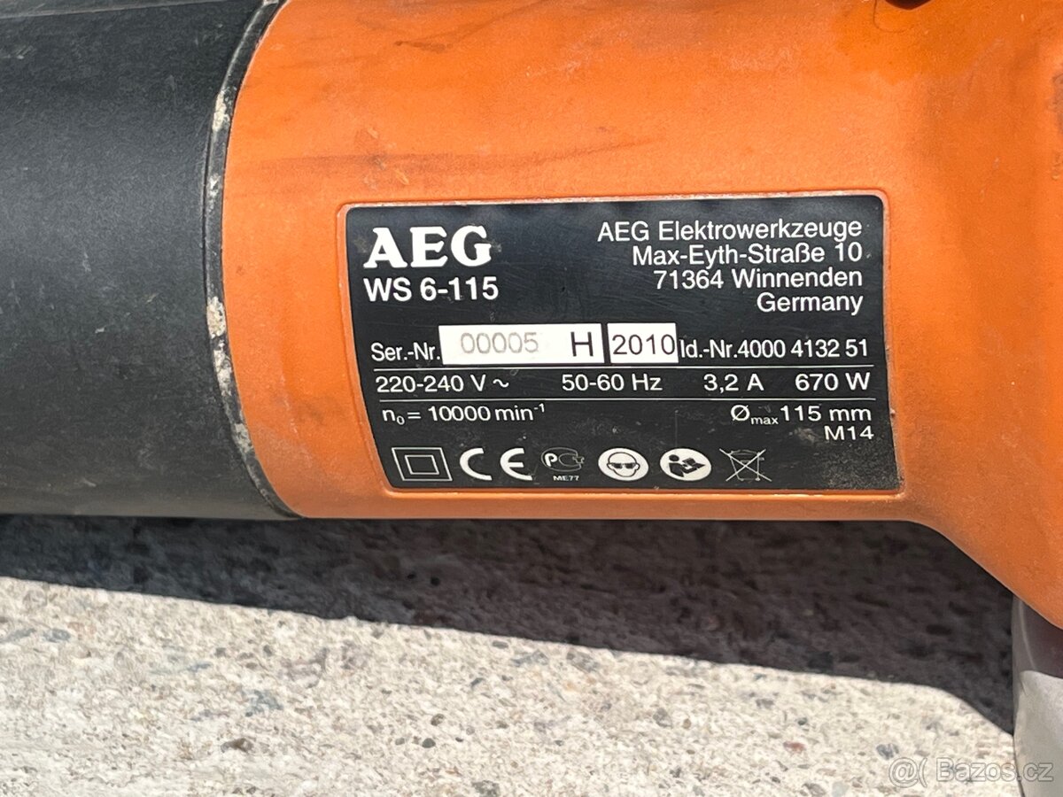 Úhlová bruska AEG set s kufrem 230mm + 115mm - 9