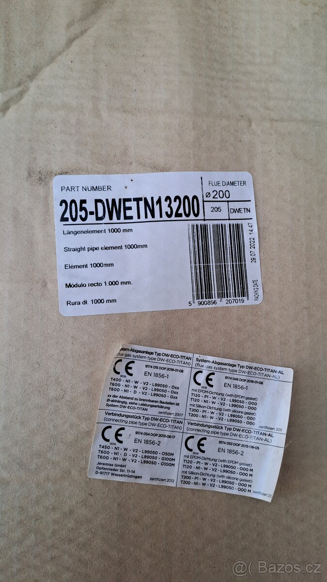 Komínová nerezová vložka průměr 200mm - 9