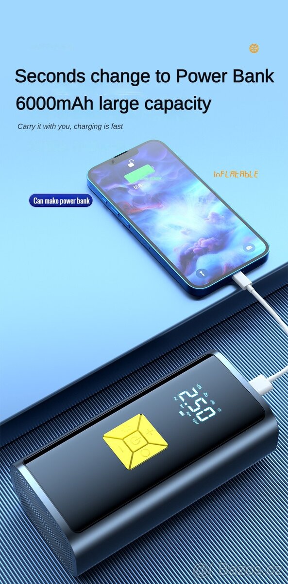 MULTIFUNKČNÍ BATERIOVÝ KOMPRESOR - 9