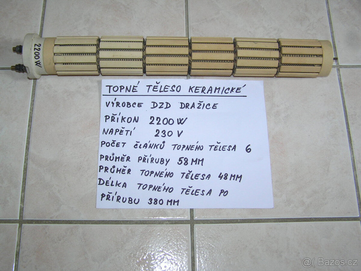 Keramické topné tělěso DZD Dražice 2200W - 9