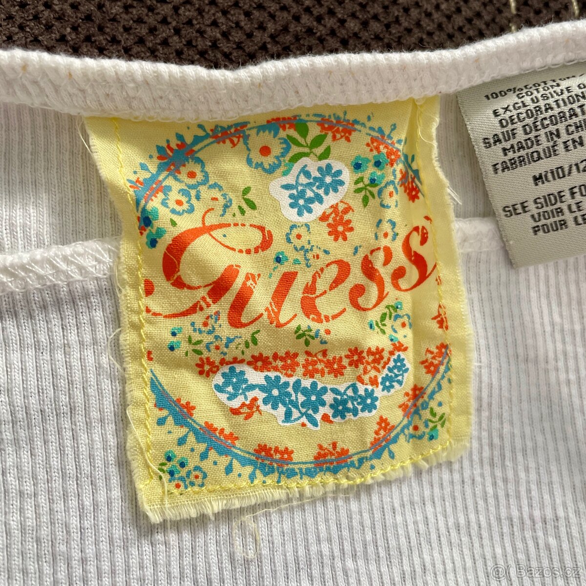 Bílé dívčí tílko/top značky Guess - 9