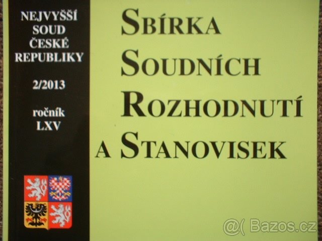 Celé ročníky - Sbírka soudních rozhodnutí a stanovisek - 9