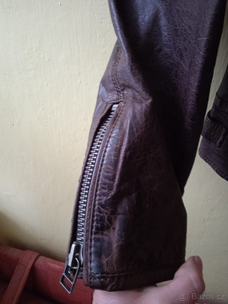Pánská kožená bunda, velikost L - 9