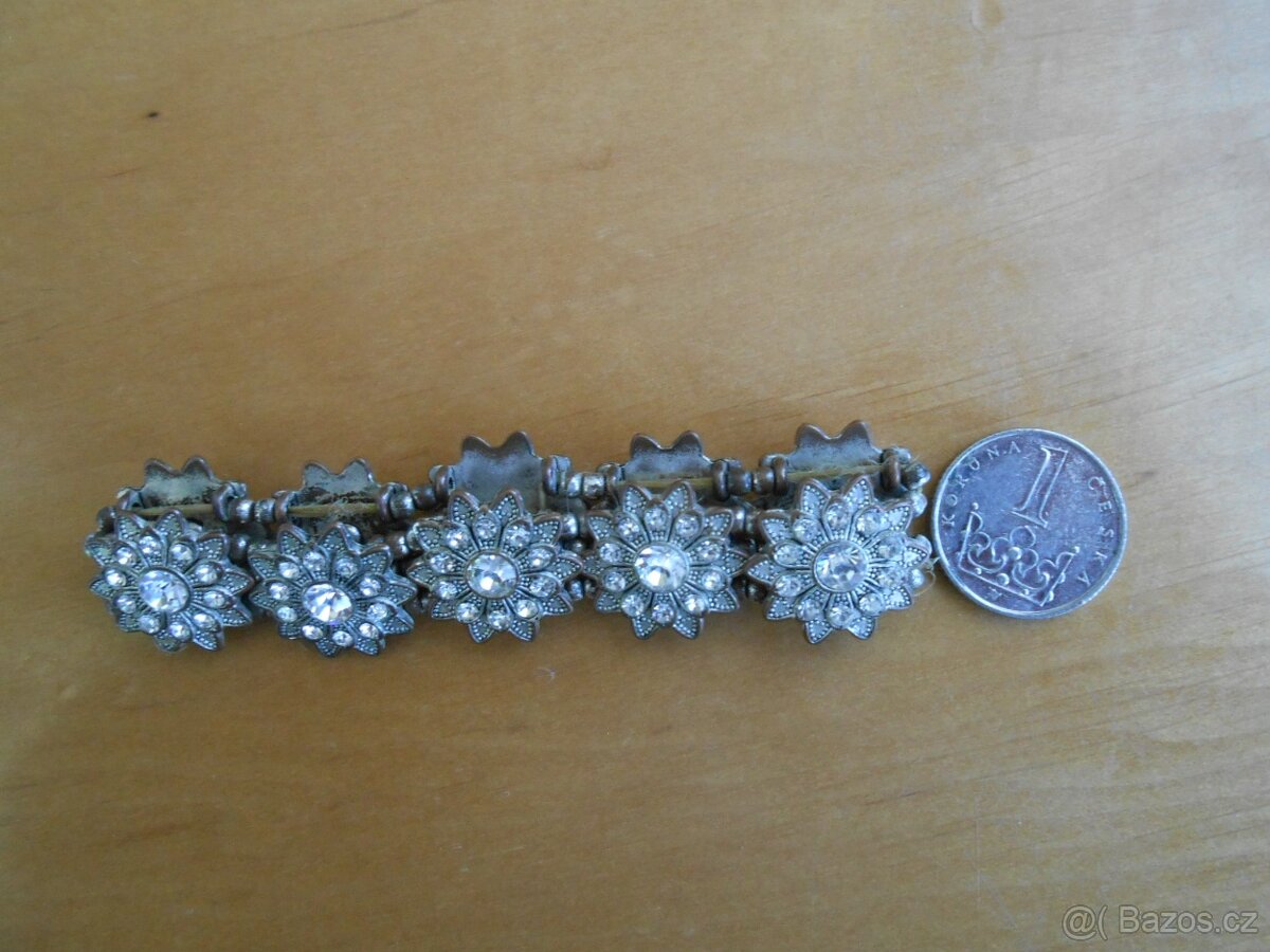 RETRO náramek s kamínky - známky stáří - 9