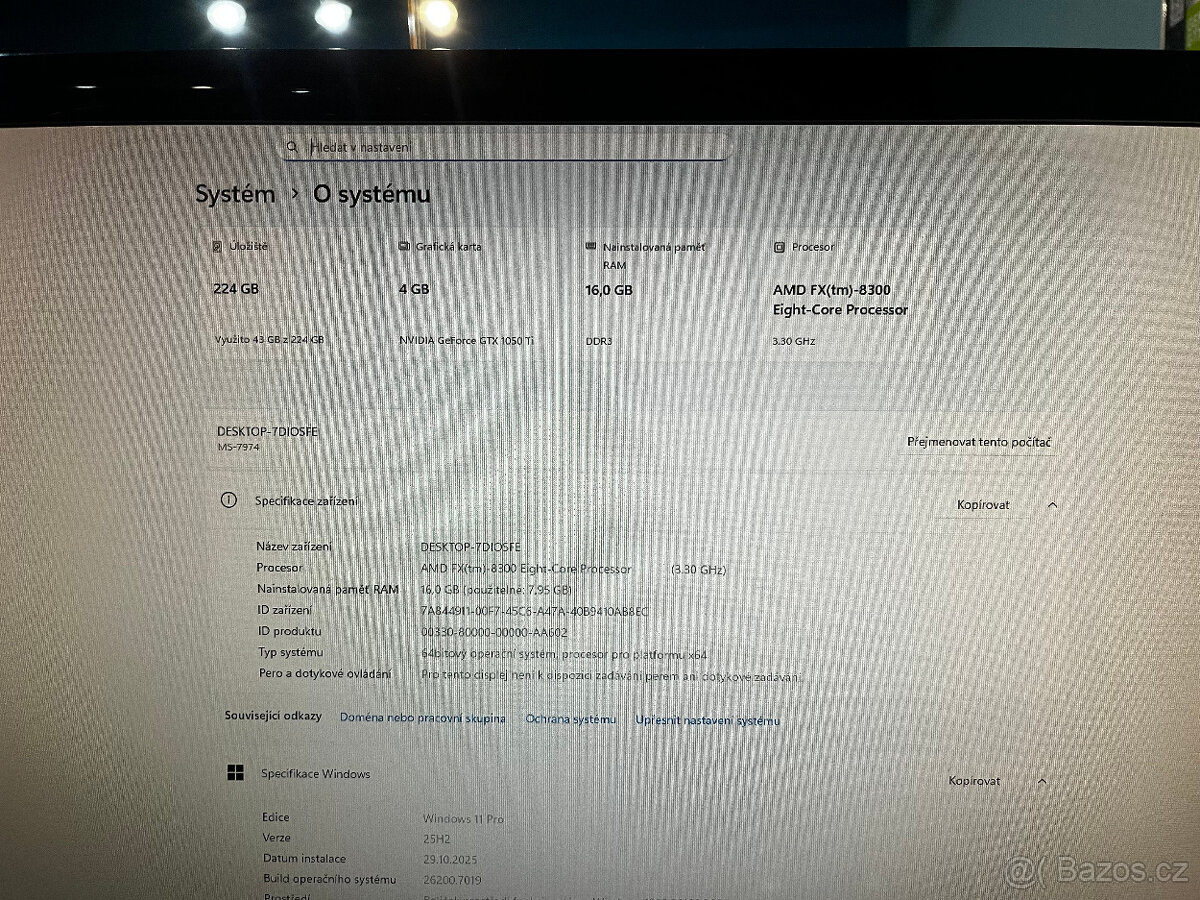 PC MSI -AMD FX 8300/16GB/GTX 1050ti - 9