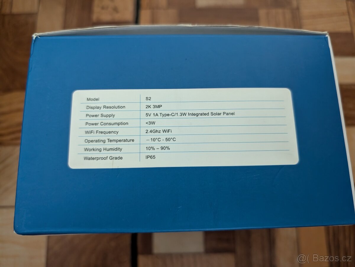 Cinnado S2 černá 2K 3MP solární bezpečnostní kamera - 9