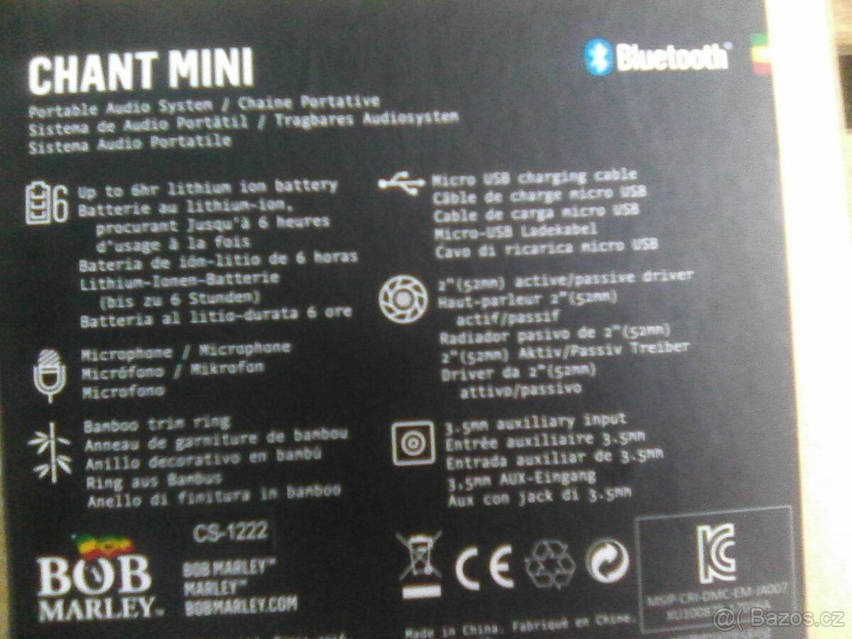 Limitovaná edice MARLEY Chant Mini BT - Bluetooth repro - 9