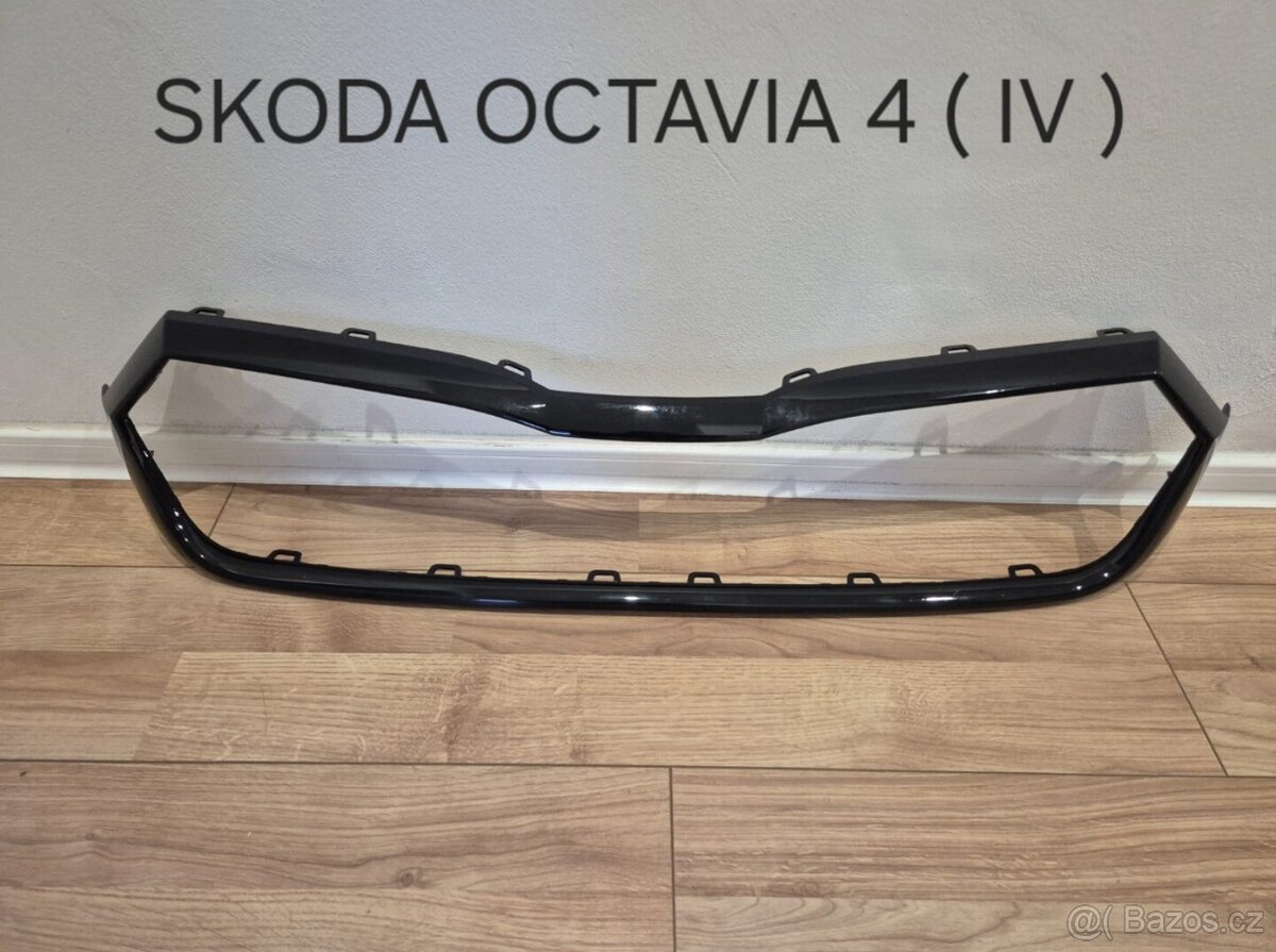 PREDNI MASKA OCTAVIA 3 / 3FL / 4 RAMECEK GRILU MASKY CERNY - 9