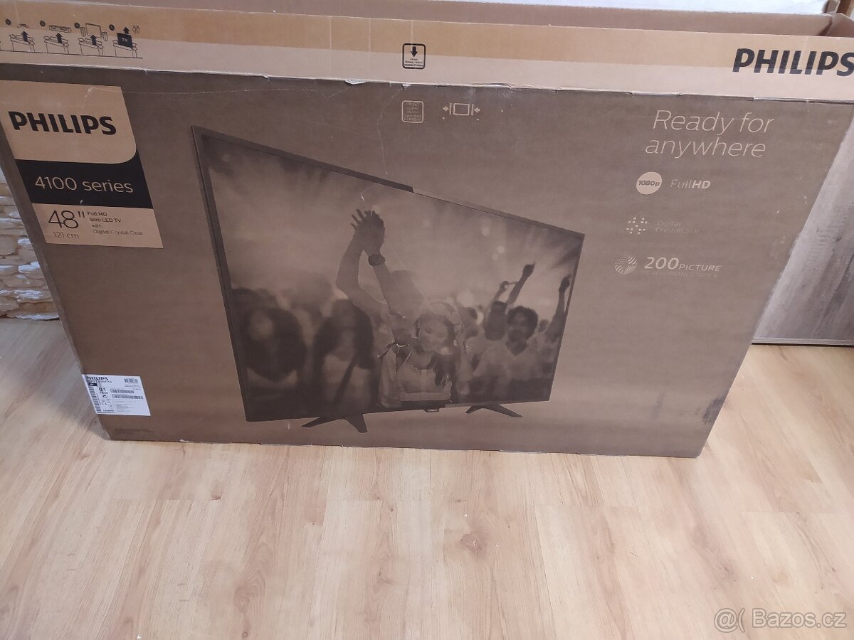 TELEVIZE PHILIPS + ORIGINÁL OVLADAČ - úhlopříčka 121cm - 9