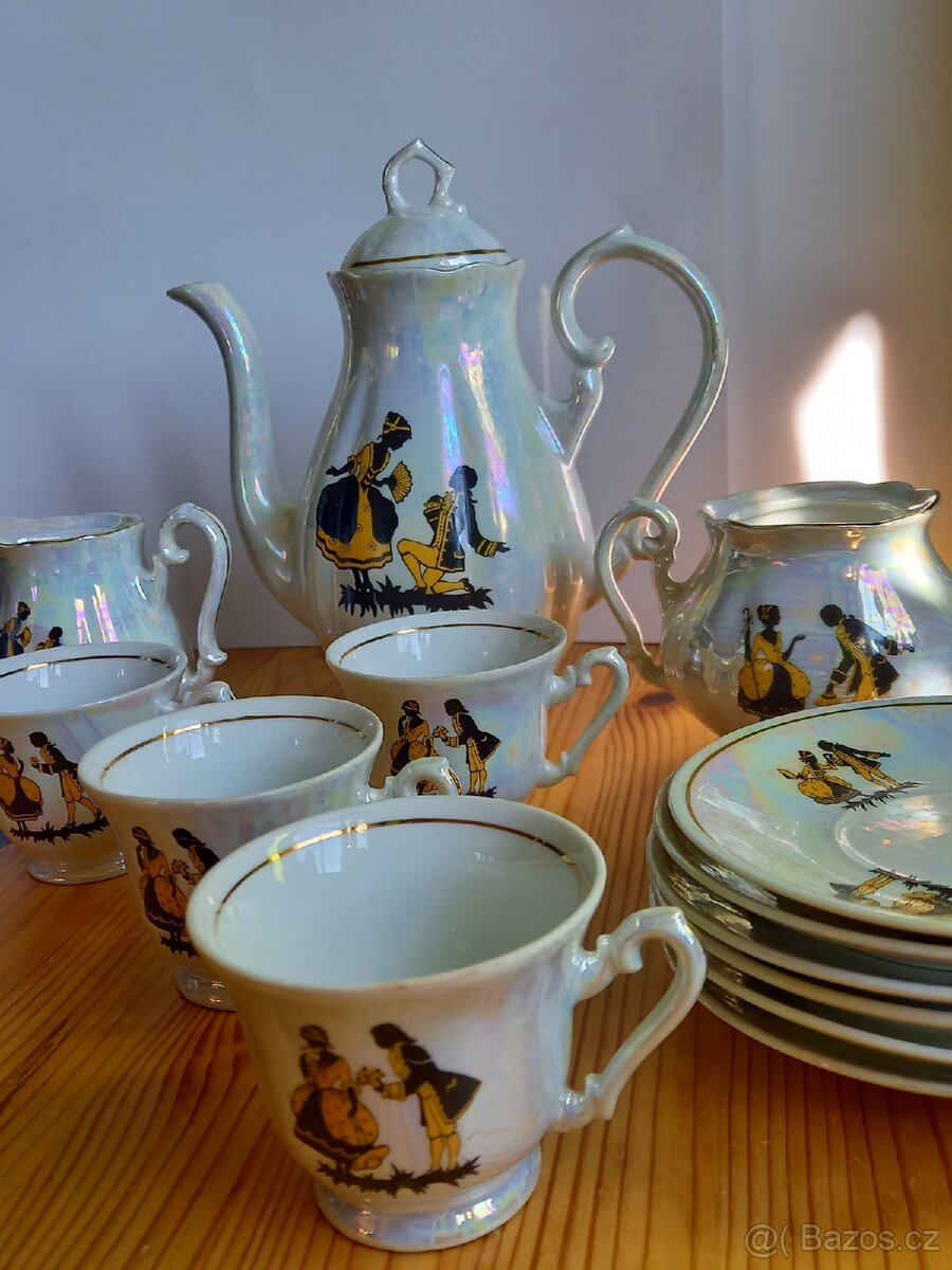 Perleťový porcelánový servis - 9