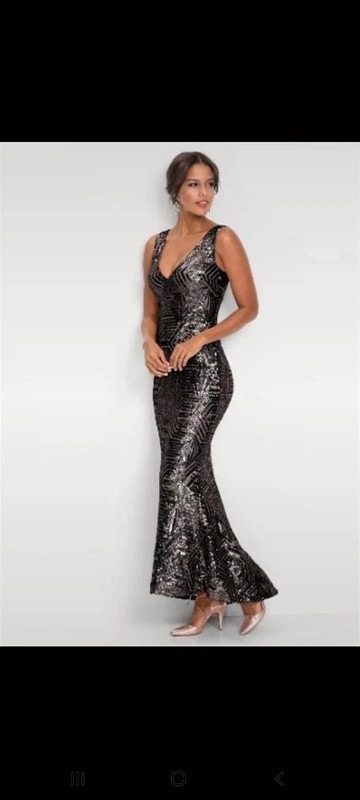 Nove cerne flitrove dlouhe saty Bodyflirt - 9