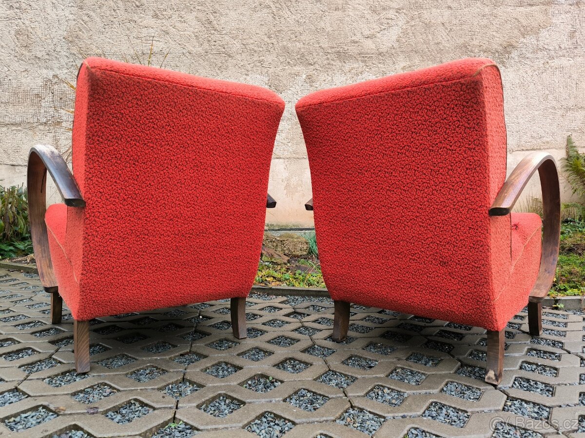 Starožitná Art Deco křesla "C" - Jindřich Halabala - 9