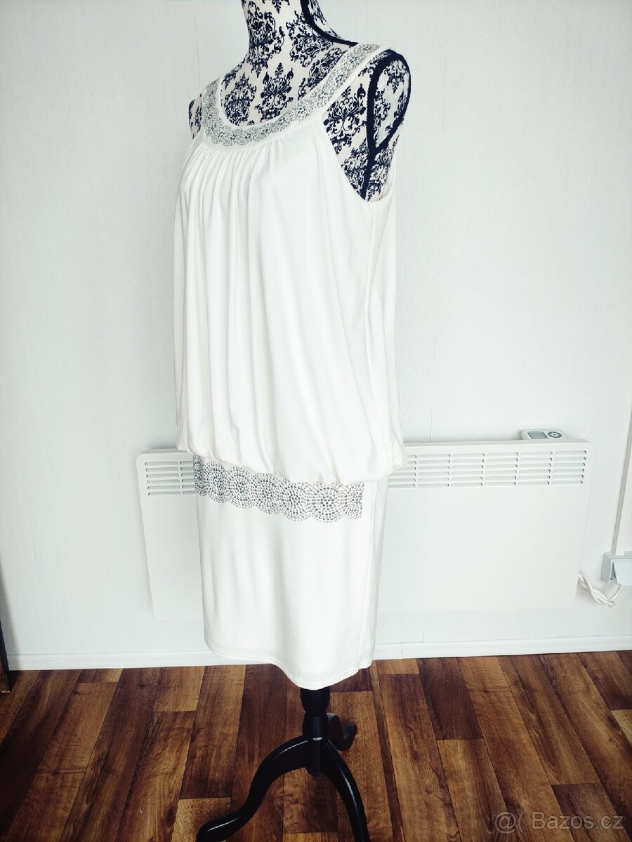 Bílé společenské šaty vel. 40 - 9