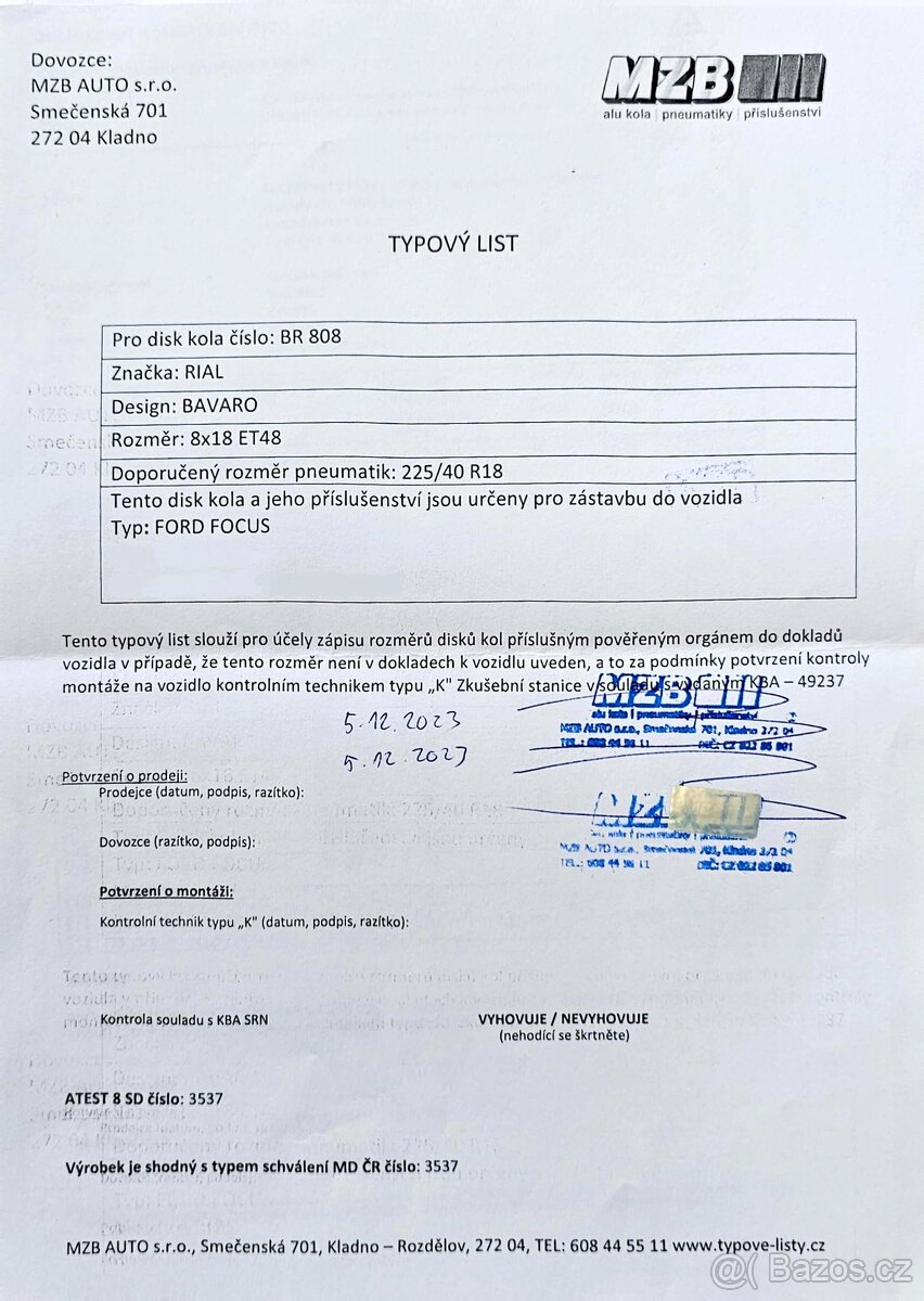 Alu disky 18", 5x108, ET 48, šířka 8J - 9