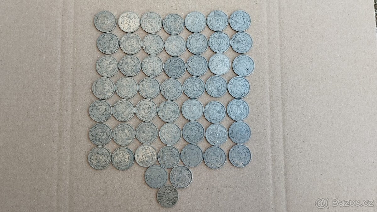 51 helleru 20 RU, rakousko uhersko mince + mince 20hal. - 9